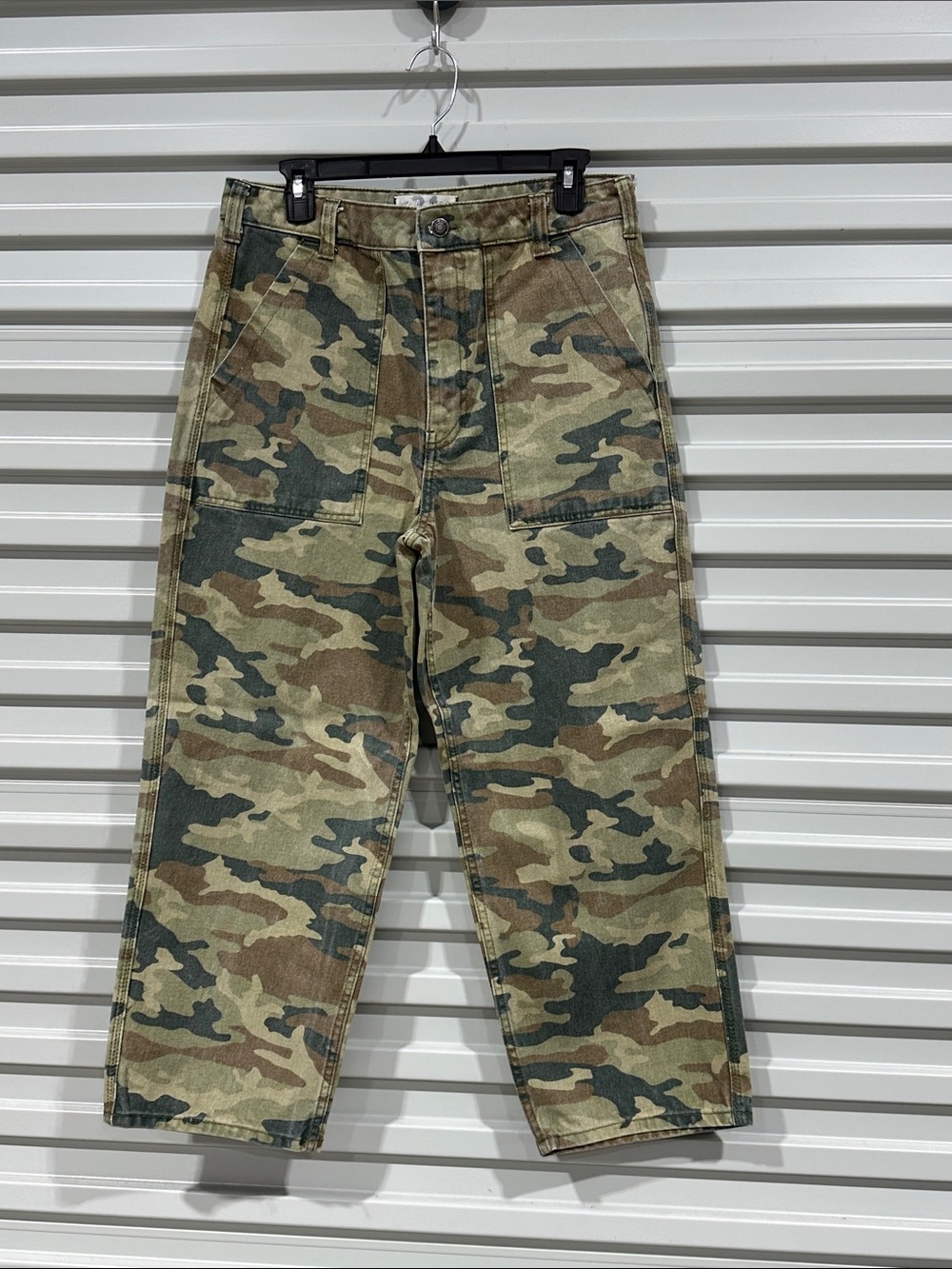We The Free Camo Wide Leg Pants - Green/Brown